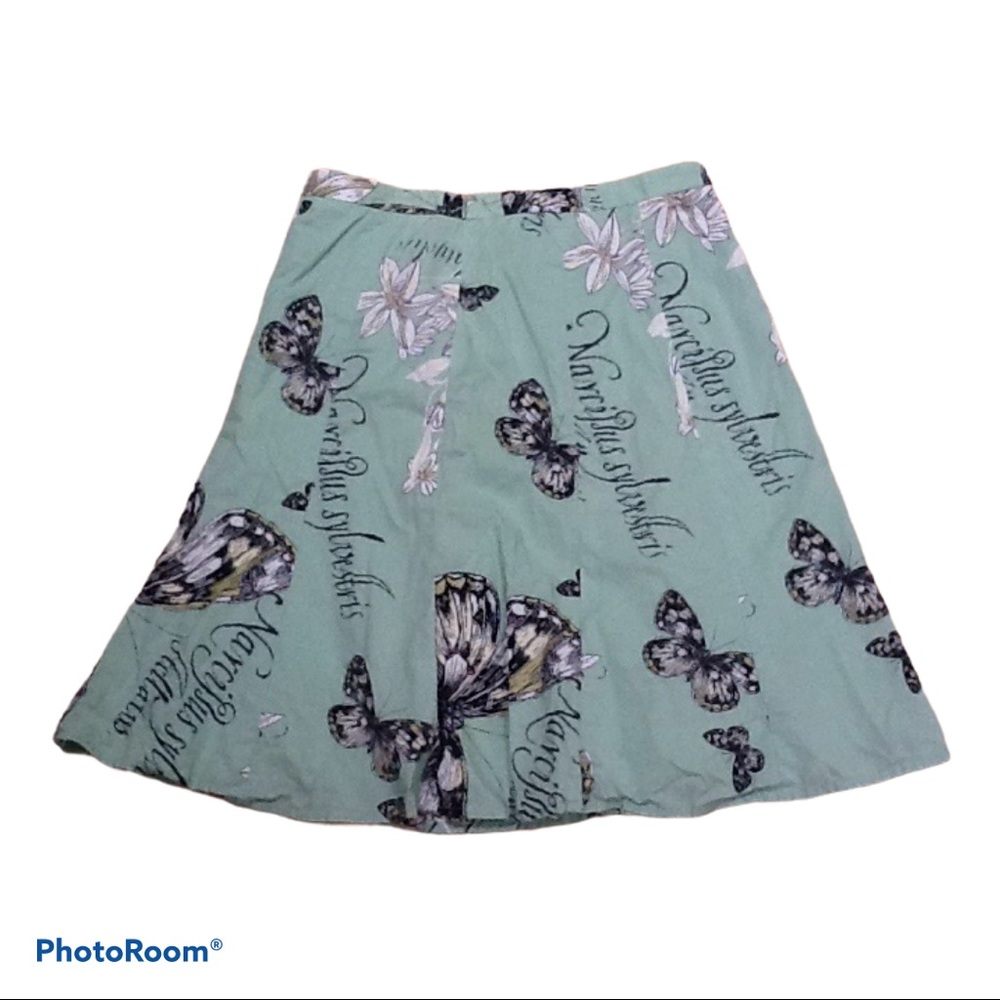 Ann Taylor Loft‎ Botanical Butterfly Skirt Sz 2P